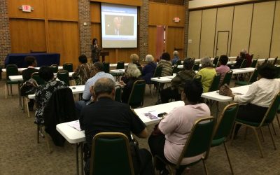 The Alzheimer’s seminar at the Oak Cliff Temple Baptist church was well attended in March 2015.