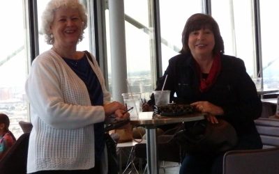 Glenna Bursby and Joeleen Ripple had lunch at Cloud Nine in the Reunion Tower.