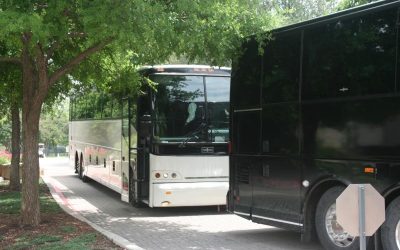 It required two buses to bring the TIAA members to the Dallas Arboretum for the meeting.