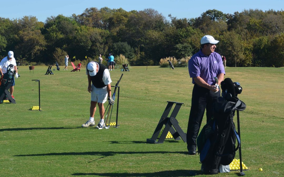 TI and TIAA golfers practice before the tournament.