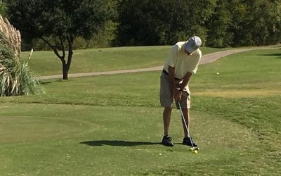 Tom Boedecker aims carefully during the October, 2016, TI/TIAA golf tournament.