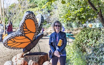 Fall 2021 Sandra Seaman enjoys Bugtopia at the Arboretum